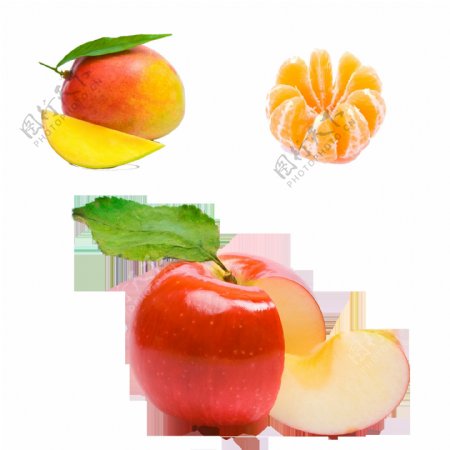新鲜水果橘子苹果素材
