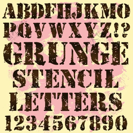 复古棕色字母设计