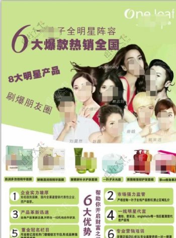 一叶子化妆品海报广告