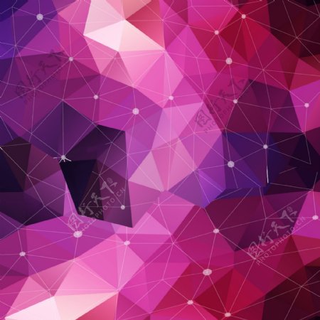 紫色三角彩色水晶背景