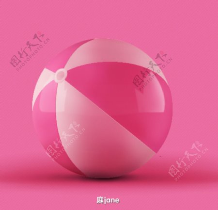 粉色皮球