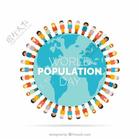 卡通世界人口日