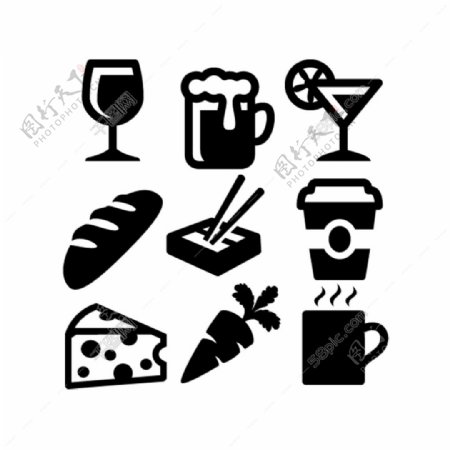 食品厨具ICON图标标志图片免费下载