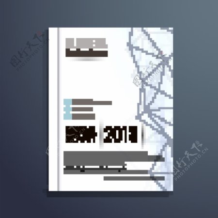 抽象优雅的点线图案商业手册模板