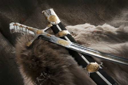 武士剑和皮革图片