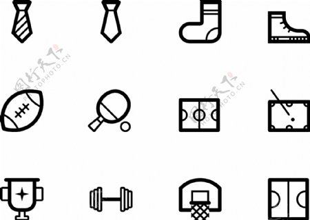 运动服饰icon图标素材