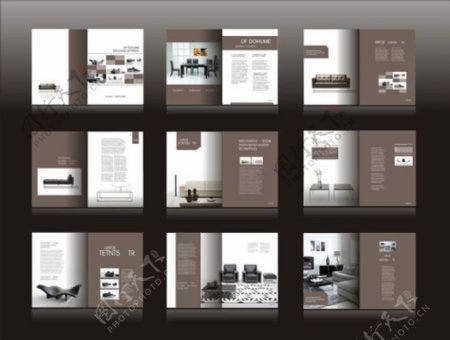 家具企业画册模板矢量素材