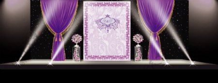 紫色欧式星空幕婚礼