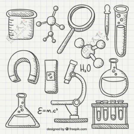 化学手绘图标