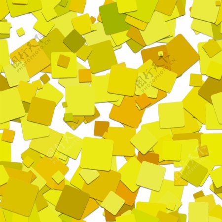 黄色正方形方块叠加背景