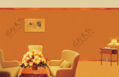 清新淡雅居家生活室內設計海報廣告設計