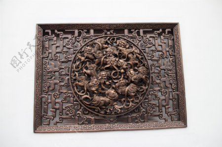 中式镂空铜雕图片