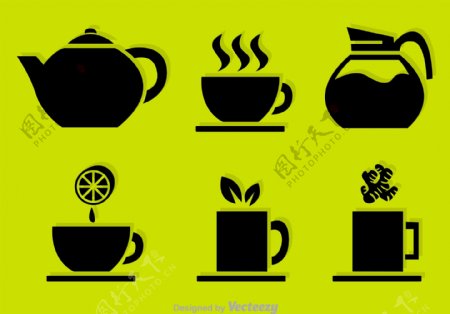 扁平茶饮图标设计