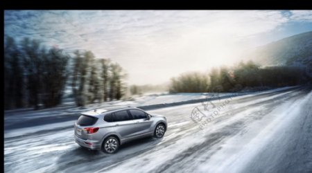 昂科威汽车广告雪地篇图片
