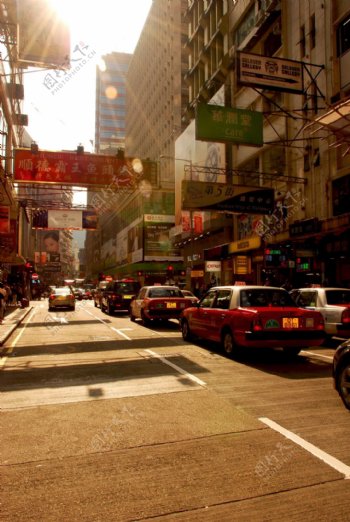 繁华香港街道风景图片