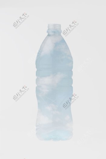 一个塑料瓶子特写图片