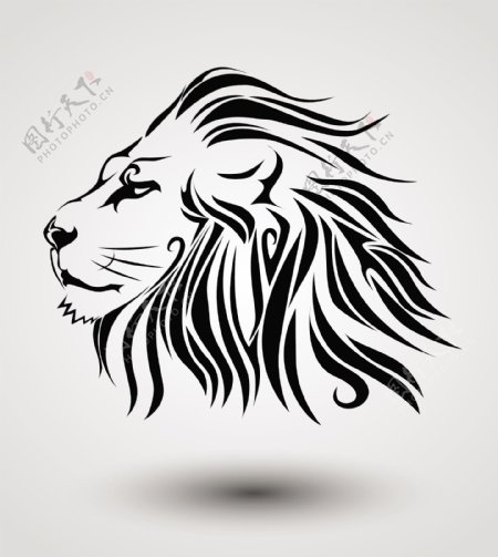 狮子头纹身图案