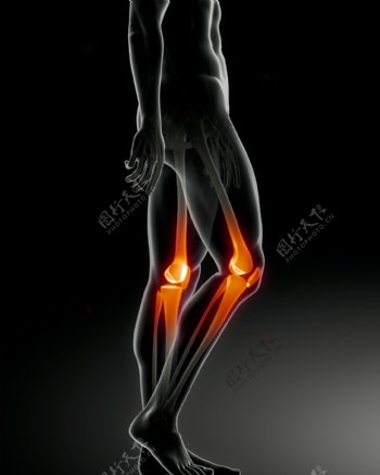 男性膝关节疼痛图片