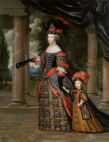 皇家女人油画图片