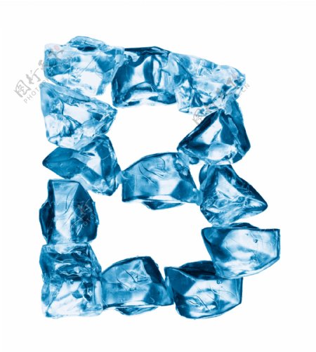 冰块字母B图片