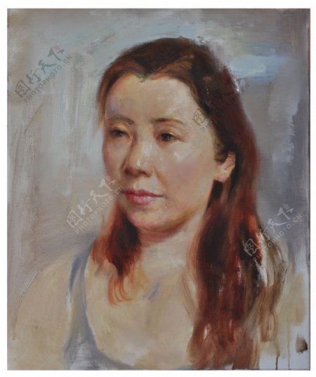女性人物肖像绘画图片