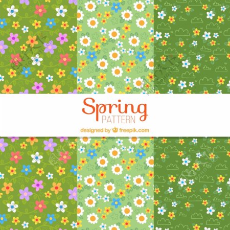春季花纹底纹素材