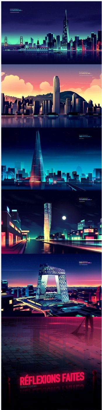 唯美的城市夜景素材免费下载