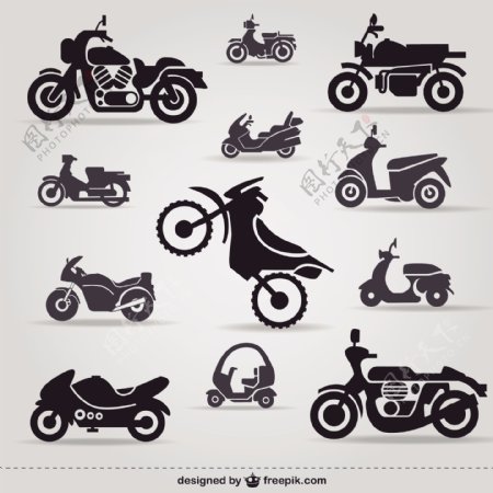 摩托车的图标免费