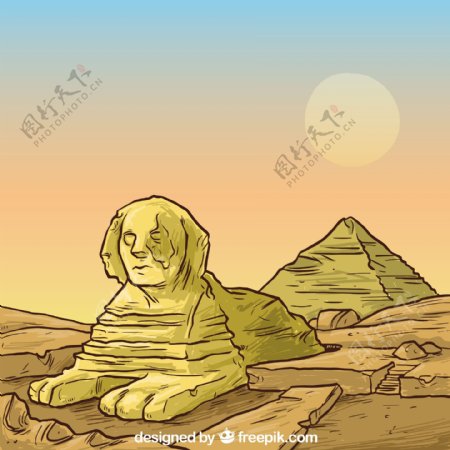埃及金字塔的插图