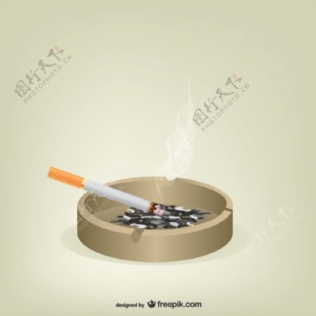 香烟在烟灰缸载体