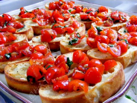 西红柿面包图片