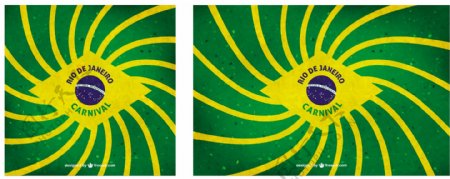 条纹巴西国旗背景的平面设计