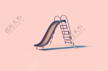 粉色背景下的滑梯图片