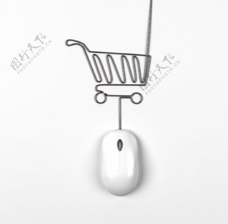 购物篮形状的鼠标线图片