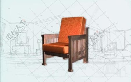 国际主义家具椅子0143D模型