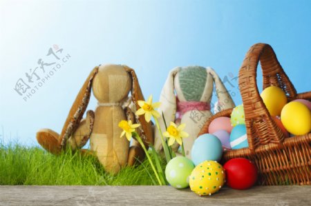 兔子玩具和彩蛋图片