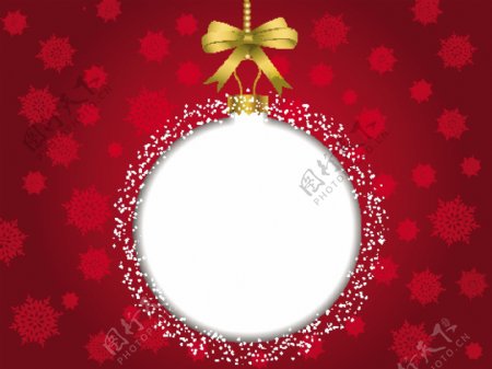 白色的小玩意的红色圣诞背景