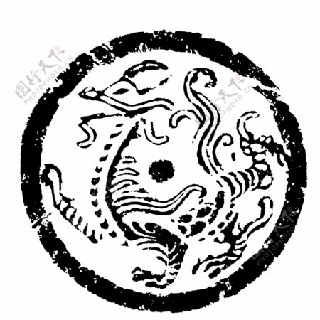 瓦当图案秦汉时期图案中国传统图案图案118