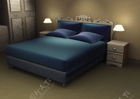卧室双人床装修效果图图片