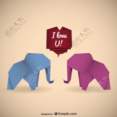 折纸大象与爱的信息