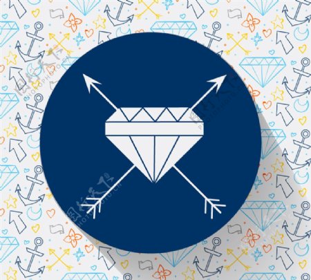 创意钻石标签背景矢量素材
