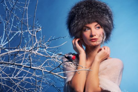 冬季美女模特写真图片