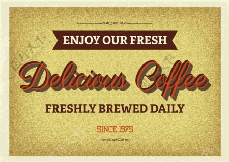 老式字体咖啡海报