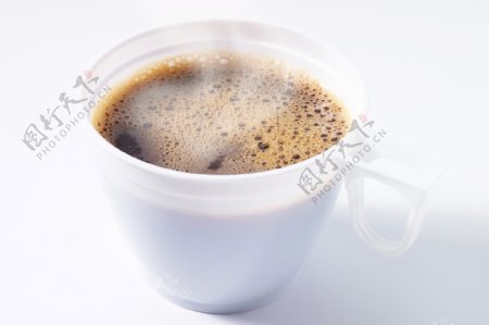 一杯热咖啡特写图片