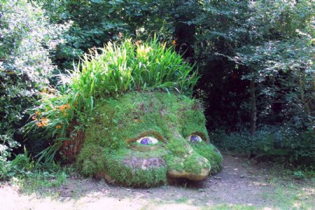绿色植物雕塑图片