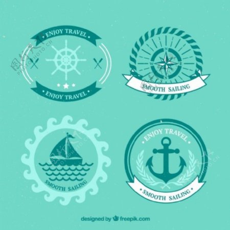 在平面设计中设置航海徽章