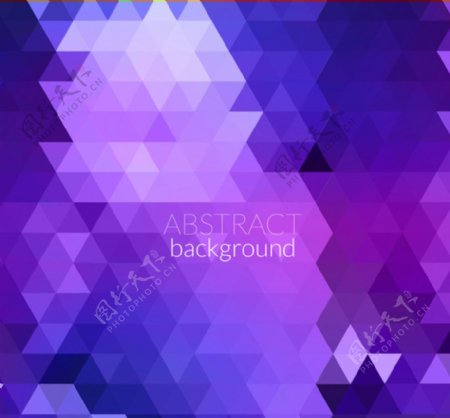紫色系三角背景矢量素材图片