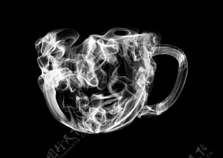 烟雾组成的咖啡杯图片图片