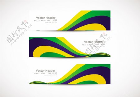 巴西国旗颜色丰富多彩的卡片设计