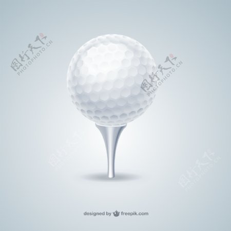 白色高尔夫球矢量素材图片